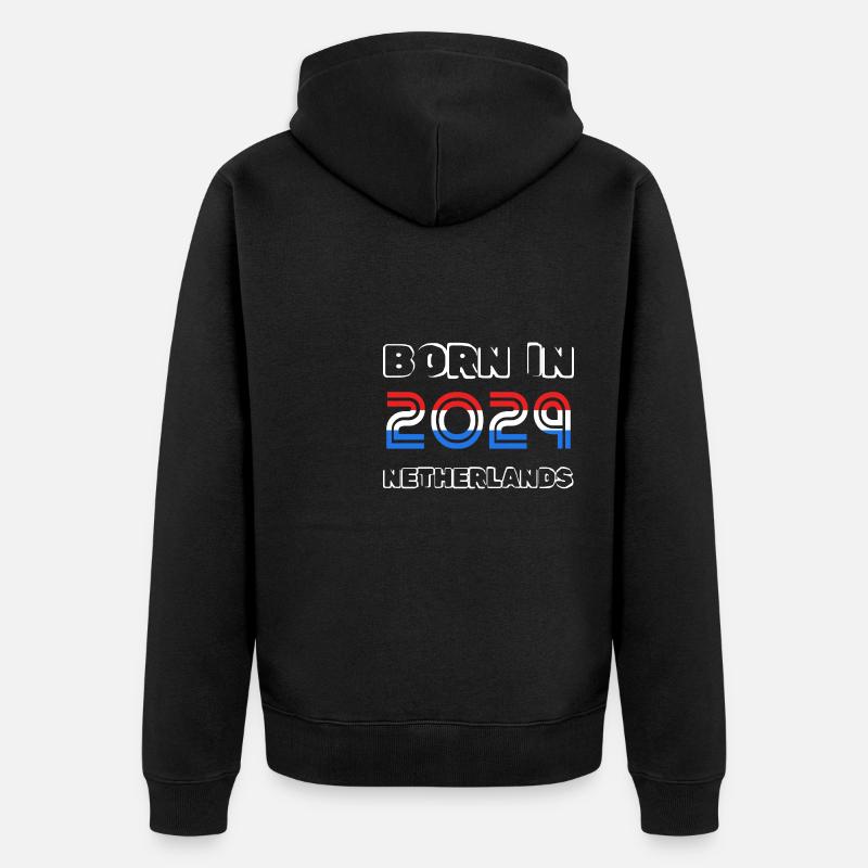 Né en 2029 - Veste à capuche bio Premium Unisexe - noir