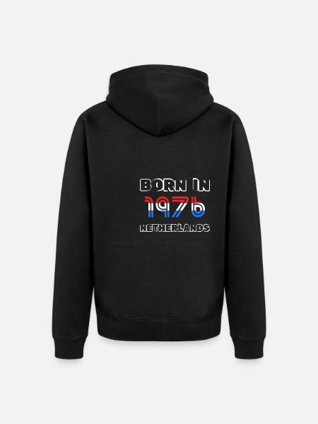 1976 - Uniseks Premium bio ziphoodie - zwart