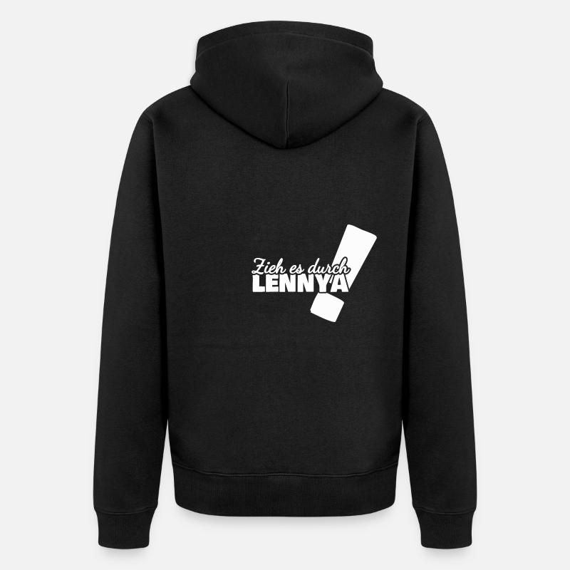 Prénom Lennya - Veste à capuche bio Premium Unisexe - noir