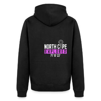 Conception du voyage d’équipe du Cap Nord - Veste à capuche bio Premium Unisexe - noir - Dos - Nico (187cm)