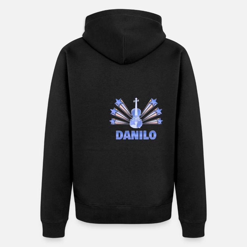 Danilo - Unisex Premium Bio Zip Hoodie - Schwarz