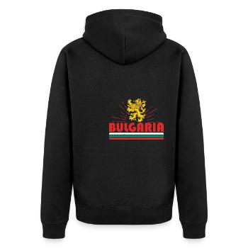 Bulgaria Holidays Balkans Bulgarians Sofia Saying - Unisex Premium Organic Zip Hoodie - black - Back - Nico (187cm)