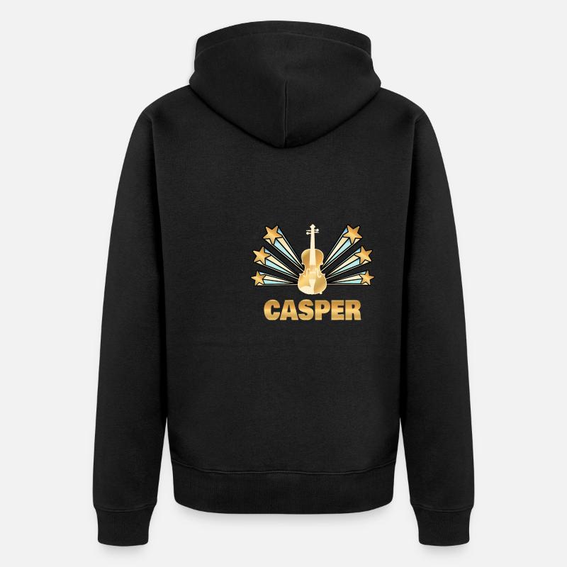 Instrument de musique Casper - Veste à capuche bio Premium Unisexe - noir