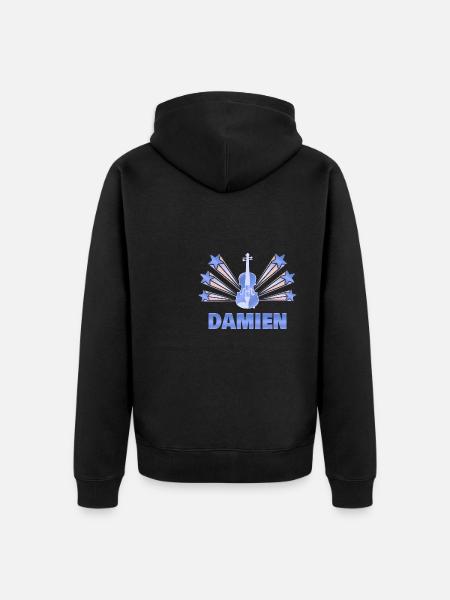Gift for Damien - Unisex Premium Organic Zip Hoodie - black
