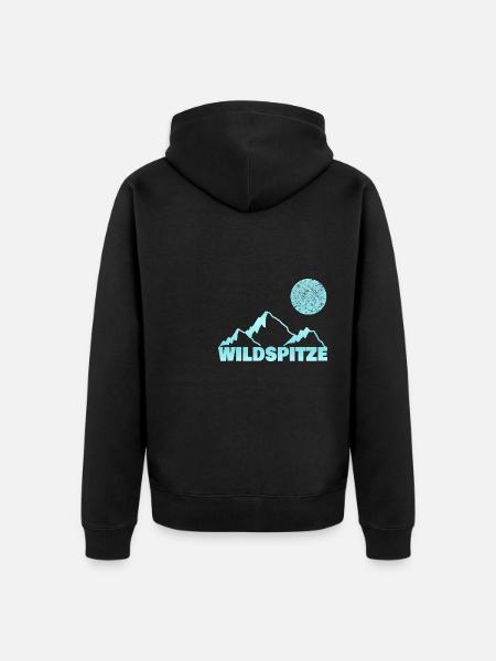 Bergsteigen wildspitze - Unisex Premium Bio Zip Hoodie - Schwarz