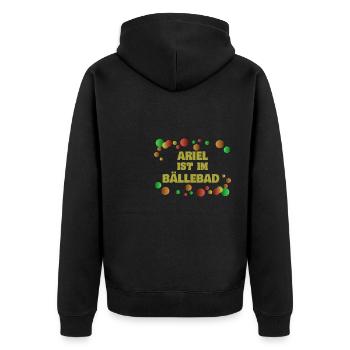 Boules Ariel - Veste à capuche bio Premium Unisexe - noir - Dos - Nico (187cm)