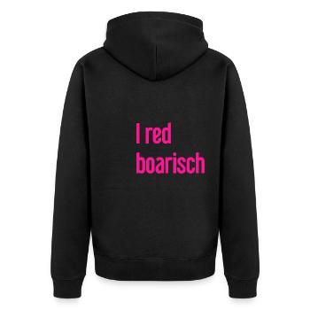 I boarisch rouge - Veste à capuche bio Premium Unisexe - noir - Dos - Nico (187cm)
