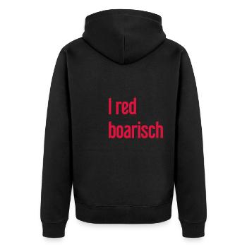 I boarisch rouge - Veste à capuche bio Premium Unisexe - noir - Dos - Nico (187cm)