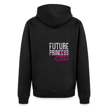 future princess ceo Design for a Ceo girl - Unisex Premium Organic Zip Hoodie - black - Back - Nico (187cm)