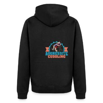 Freistilringen Kampfsport Sportart Wrestling - Unisex Premium Bio Zip Hoodie - Schwarz - Hinten - Nico (187cm)