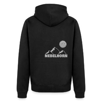 Bergsteigen für Kopie Klettern Bergsport - Unisex Premium Bio Zip Hoodie - Schwarz - Hinten - Nico (187cm)