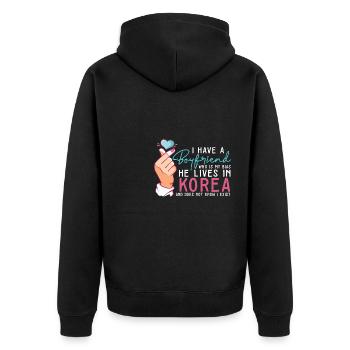 J’ai un petit ami Kpop Idol Fan K Drama Lover I - Veste à capuche bio Premium Unisexe - noir - Dos - Nico (187cm)