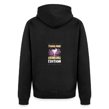 Thailand Party Urlaub - Unisex Premium Bio Zip Hoodie - Schwarz - Hinten - Nico (187cm)