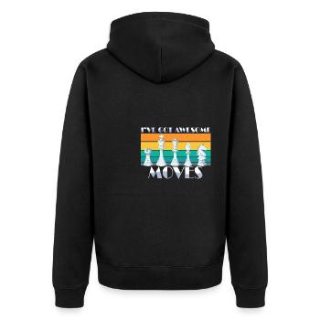 I've Got Some Awesome Moves Chess Player Gift - Unisex Premium Bio Zip Hoodie - Schwarz - Hinten - Nico (187cm)