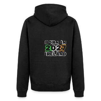 Irlande 2027 - Veste à capuche bio Premium Unisexe - noir - Dos - Nico (187cm)