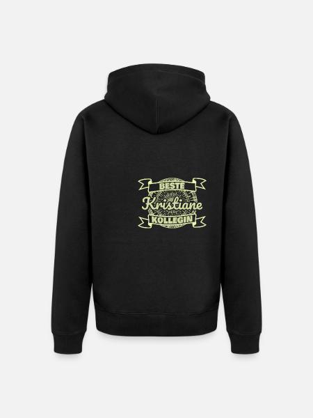 Arbeitskollegin Kristiane - Unisex Premium Bio Zip Hoodie - Schwarz