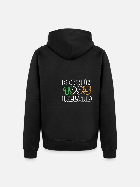 Ireland 1993 - Unisex Premium Bio Zip Hoodie - Schwarz