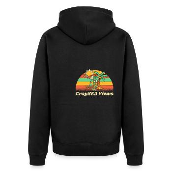 CraySEA Views Beach Été Océan Tropical - Veste à capuche bio Premium Unisexe - noir - Dos - Nico (187cm)