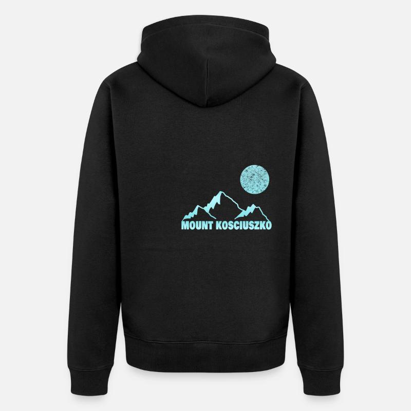 kosciuszko - Unisex Premium Bio Zip Hoodie - Schwarz
