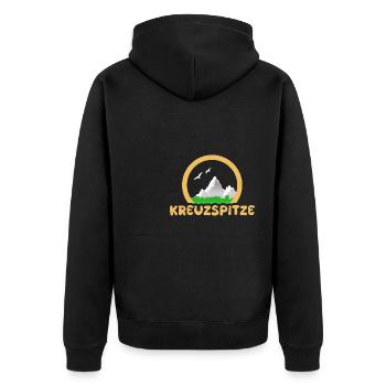 Kreuzspitze comme trekking - Veste à capuche bio Premium Unisexe - noir - Dos - Nico (187cm)