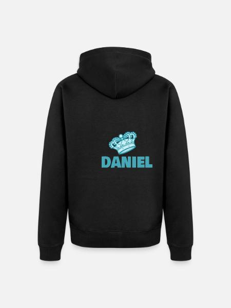 Geschenk für Daniel - Unisex Premium Bio Zip Hoodie - Schwarz
