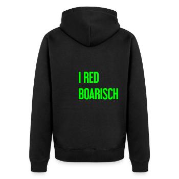 I boarisch rouge - Veste à capuche bio Premium Unisexe - noir - Dos - Nico (187cm)