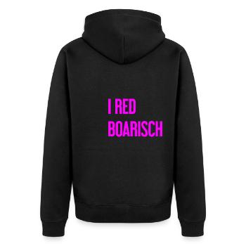 I boarisch rouge - Veste à capuche bio Premium Unisexe - noir - Dos - Nico (187cm)