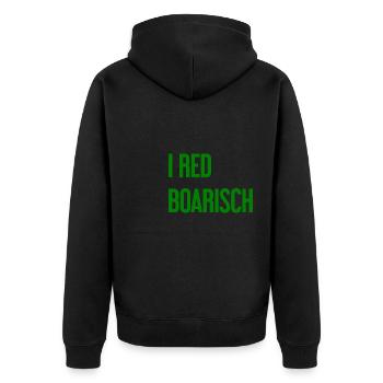I boarisch rouge - Veste à capuche bio Premium Unisexe - noir - Dos - Nico (187cm)