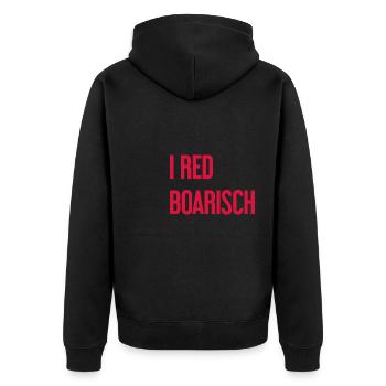 I boarisch rouge - Veste à capuche bio Premium Unisexe - noir - Dos - Nico (187cm)
