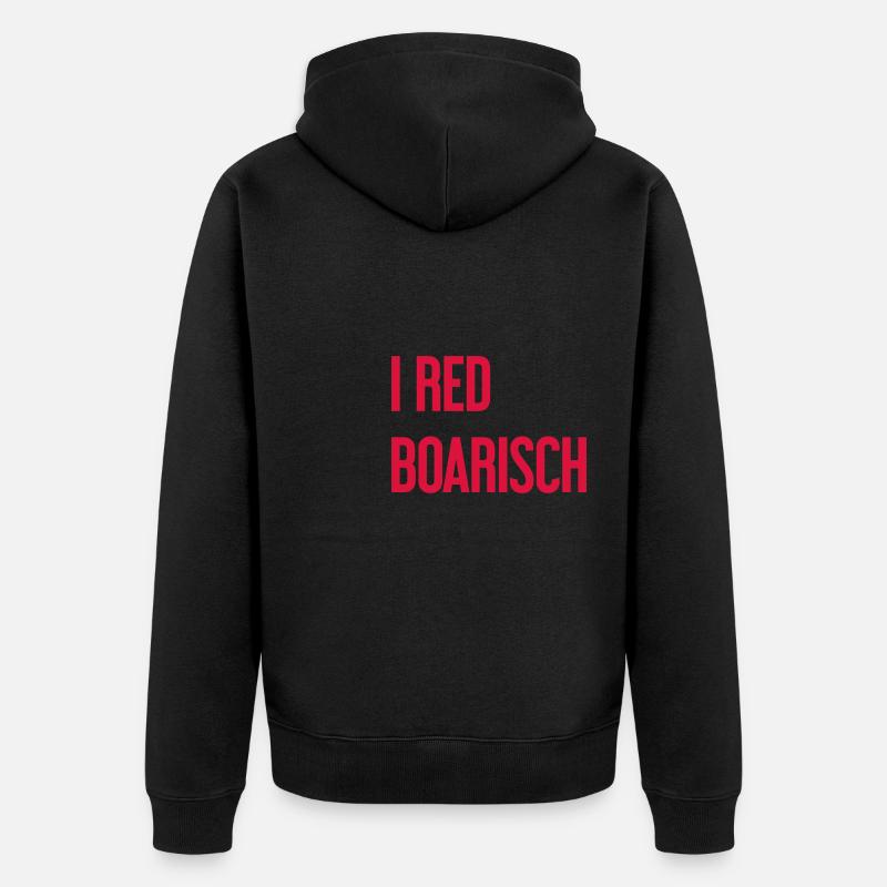 I boarisch rouge - Veste à capuche bio Premium Unisexe - noir