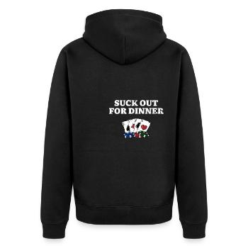 Suck Out for Dinner Poker Drôle de joueur de poker - Veste à capuche bio Premium Unisexe - noir - Dos - Nico (187cm)