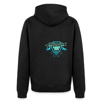 Légendaire 1995 - Veste à capuche bio Premium Unisexe - noir - Dos - Nico (187cm)