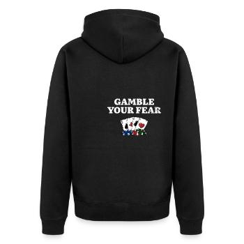 Jouez votre peur Poker Dictons Joueur de poker - Veste à capuche bio Premium Unisexe - noir - Dos - Nico (187cm)