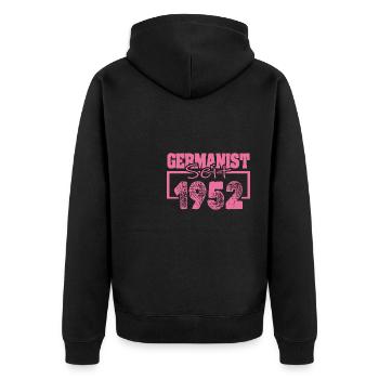 Germaniste 1952 - Veste à capuche bio Premium Unisexe - noir - Dos - Nico (187cm)