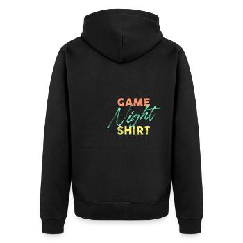 Game night Motifs - Unisex Premium Organic Zip Hoodie - black - Back - Nico (187cm)