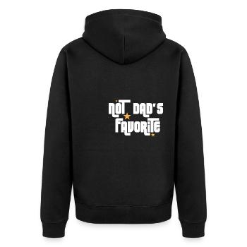 Pas l’enfant préféré de papa Fils Fille Frère ou sœur - Veste à capuche bio Premium Unisexe - noir - Dos - Nico (187cm)