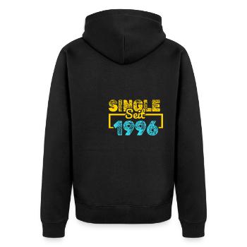 Célibataire 1996 - Veste à capuche bio Premium Unisexe - noir - Dos - Nico (187cm)