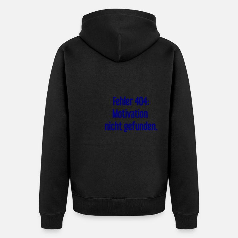 Erreur 404 : Motivation introuvable - Veste à capuche bio Premium Unisexe - noir