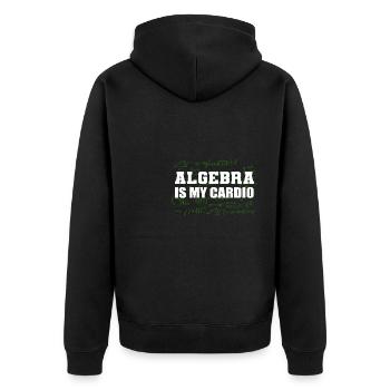 Mein Cardio Math -Major Geschenk - Unisex Premium Bio Zip Hoodie - Schwarz - Hinten - Nico (187cm)