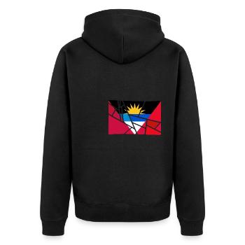 Antigua-et-Barbuda - Veste à capuche bio Premium Unisexe - noir - Dos - Nico (187cm)