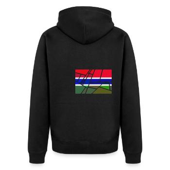 Don pour la Gambie - Veste à capuche bio Premium Unisexe - noir - Dos - Nico (187cm)