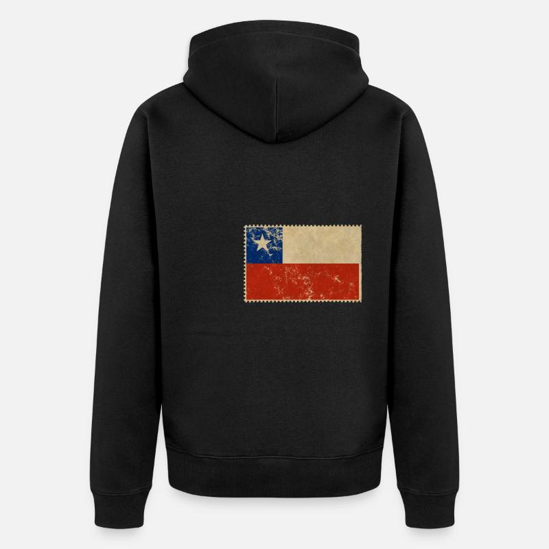 Drapeau Chili - Veste à capuche bio Premium Unisexe - noir