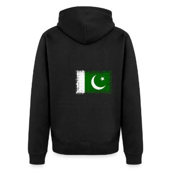 Le Pakistan comme drapeau - Veste à capuche bio Premium Unisexe - noir - Dos - Nico (187cm)