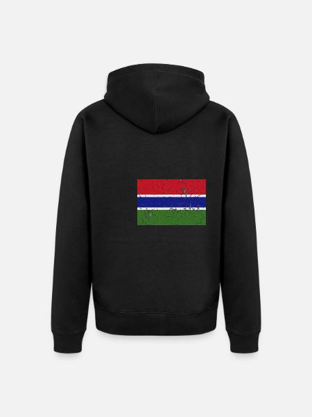 Gift for Gambia - Unisex Premium Organic Zip Hoodie - black