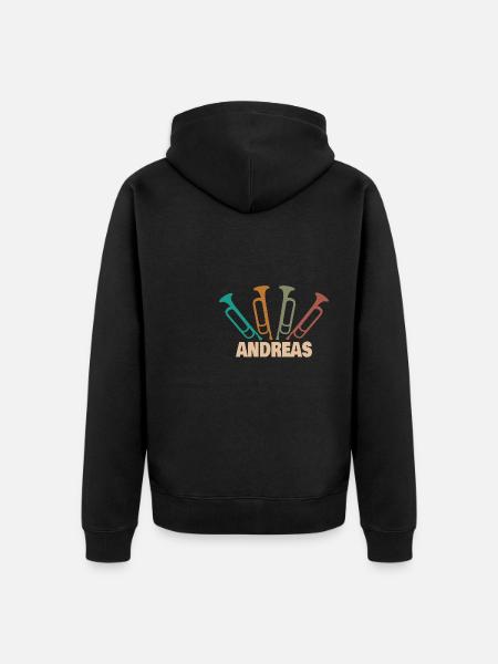 Tube Andreas - Unisex Premium Bio Zip Hoodie - Schwarz