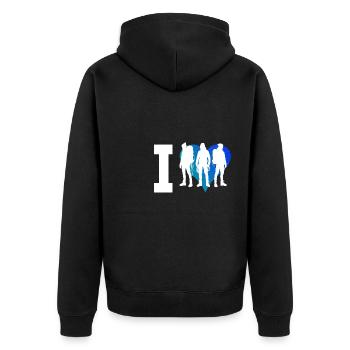 Women Climbers Climbing Climbing Bouldering - Unisex Premium Organic Zip Hoodie - black - Back - Nico (187cm)