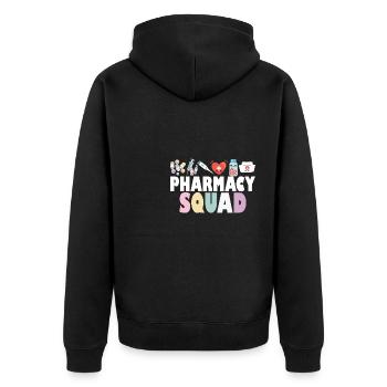 Pharmacy Squad Pharmacist Life Pharmacology - Unisex Premium Organic Zip Hoodie - black - Back - Nico (187cm)