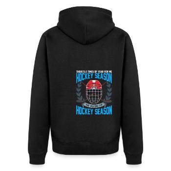 Saison de hockey sur glace Eishockey - Veste à capuche bio Premium Unisexe - noir - Dos - Nico (187cm)