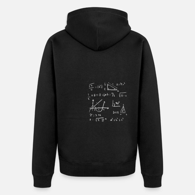 Math Equations - Unisex Premium Bio Zip Hoodie - Schwarz