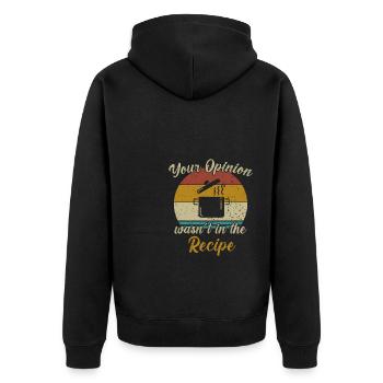 Votre avis n’était pas dans la recette / Cuisine - Veste à capuche bio Premium Unisexe - noir - Dos - Nico (187cm)